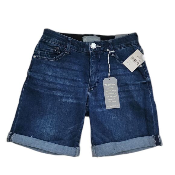 Wit & Wisdom Blue Denim Ab Solution Jean Short NWT Size 00 - Picture 1 of 5